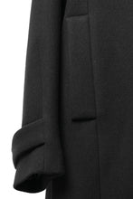 画像をギャラリービューアに読み込む, Juun.J Over Fit Knit Paneled Long Single Coat (BLACK)