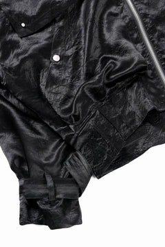 画像をギャラリービューアに読み込む, A.F ARTEFACT SATIN MILITARY HOODIE BLOUSON (BLACK)