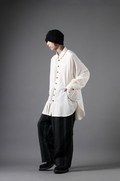 画像をギャラリービューアに読み込む, KLASICA SH-043 - Tw 2 POCKETS ATELIER BLOUSE / LOOSE WOVEN TYPE WRITER (ECRU)