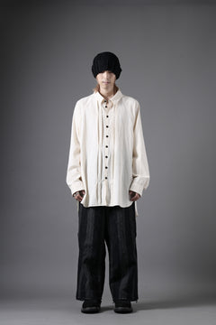 画像をギャラリービューアに読み込む, KLASICA GALWAY - Rt CUT OFF BOLD STRAIGHT TROUSERS / IRREGULAR STRIPED ROUGH TWEED (BLACK)