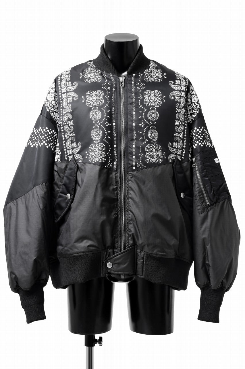 画像をギャラリービューアに読み込む, FACETASM ORIGINAL BANDANA PRINT MA-1 (BANDANA)