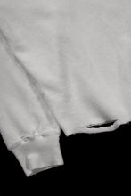 Load image into Gallery viewer, sus-sous raglan L/S tee / dyed & damaged waffle 3/4 Cotton Linen (WHITE)