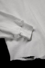 Load image into Gallery viewer, sus-sous raglan L/S tee / dyed & damaged waffle 3/4 Cotton Linen (WHITE)