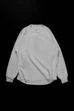 Load image into Gallery viewer, sus-sous raglan L/S tee / dyed & damaged waffle 3/4 Cotton Linen (WHITE)