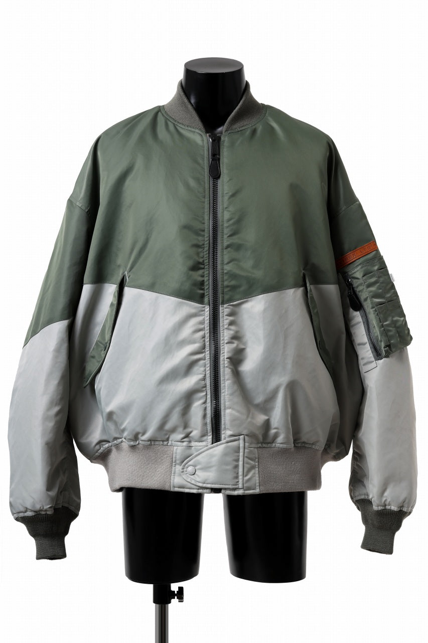 画像をギャラリービューアに読み込む, FACETASM×AVIREX PATCHED MA-1 JACKET (GRAY x KHAKI)