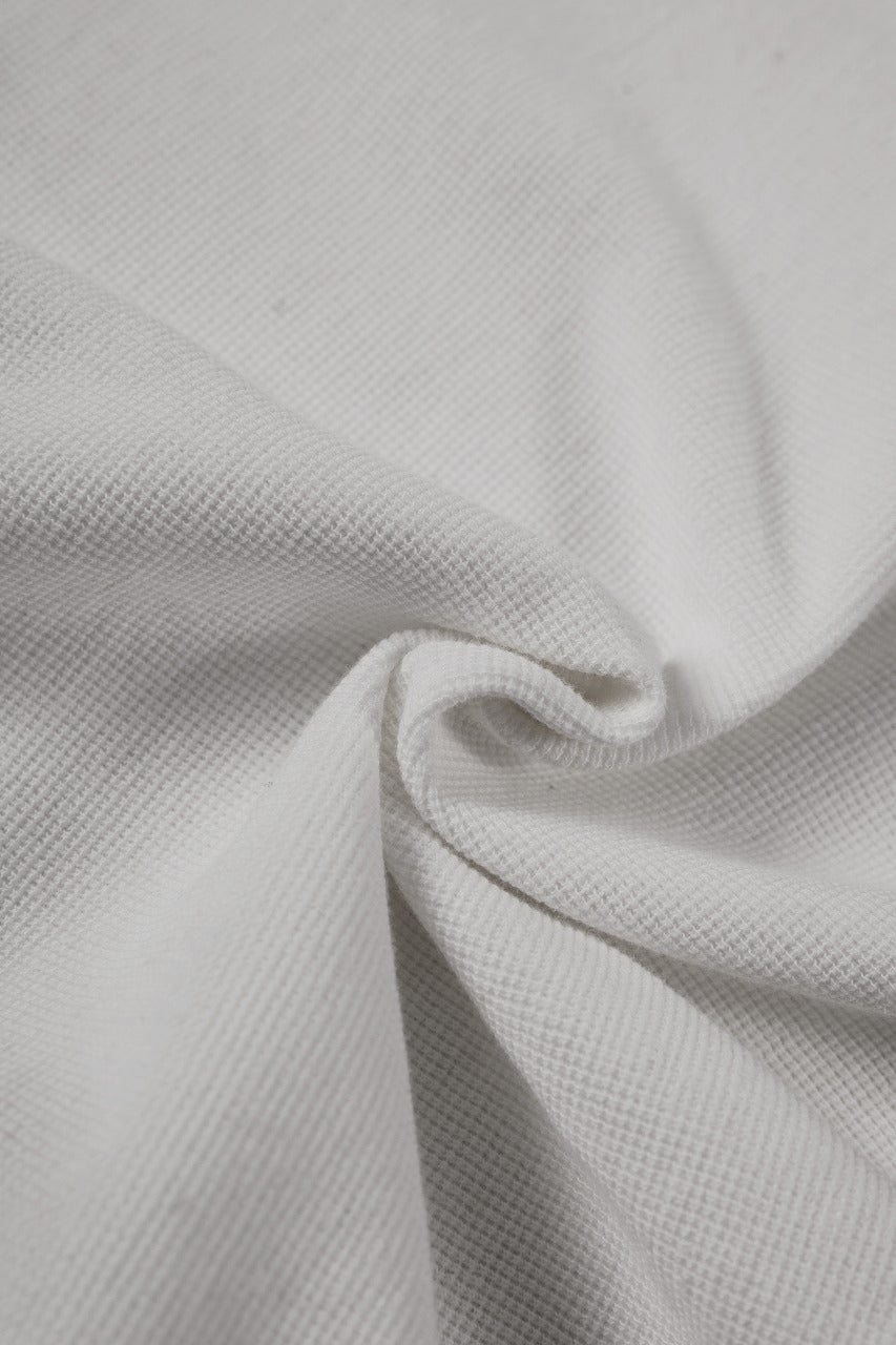 Load image into Gallery viewer, sus-sous raglan L/S tee / dyed & damaged waffle 3/4 Cotton Linen (WHITE)