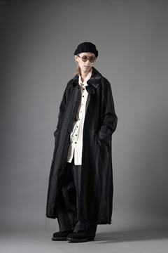 画像をギャラリービューアに読み込む, KLASICA GALWAY - Rt CUT OFF BOLD STRAIGHT TROUSERS / IRREGULAR STRIPED ROUGH TWEED (BLACK)