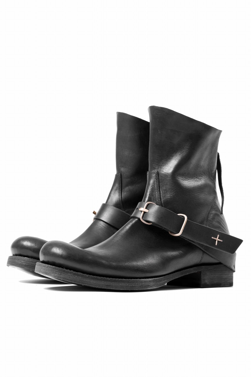 Load image into Gallery viewer, m.a+ goodyear buckle back zipper medium boots / S1C2Z/CUAV1,5 (BLACK)