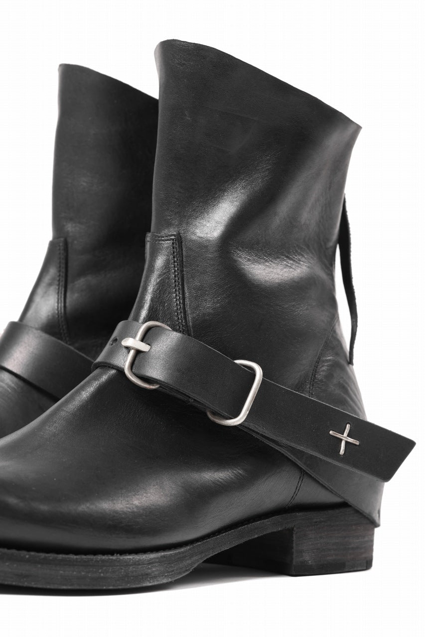 Load image into Gallery viewer, m.a+ goodyear buckle back zipper medium boots / S1C2Z/CUAV1,5 (BLACK)