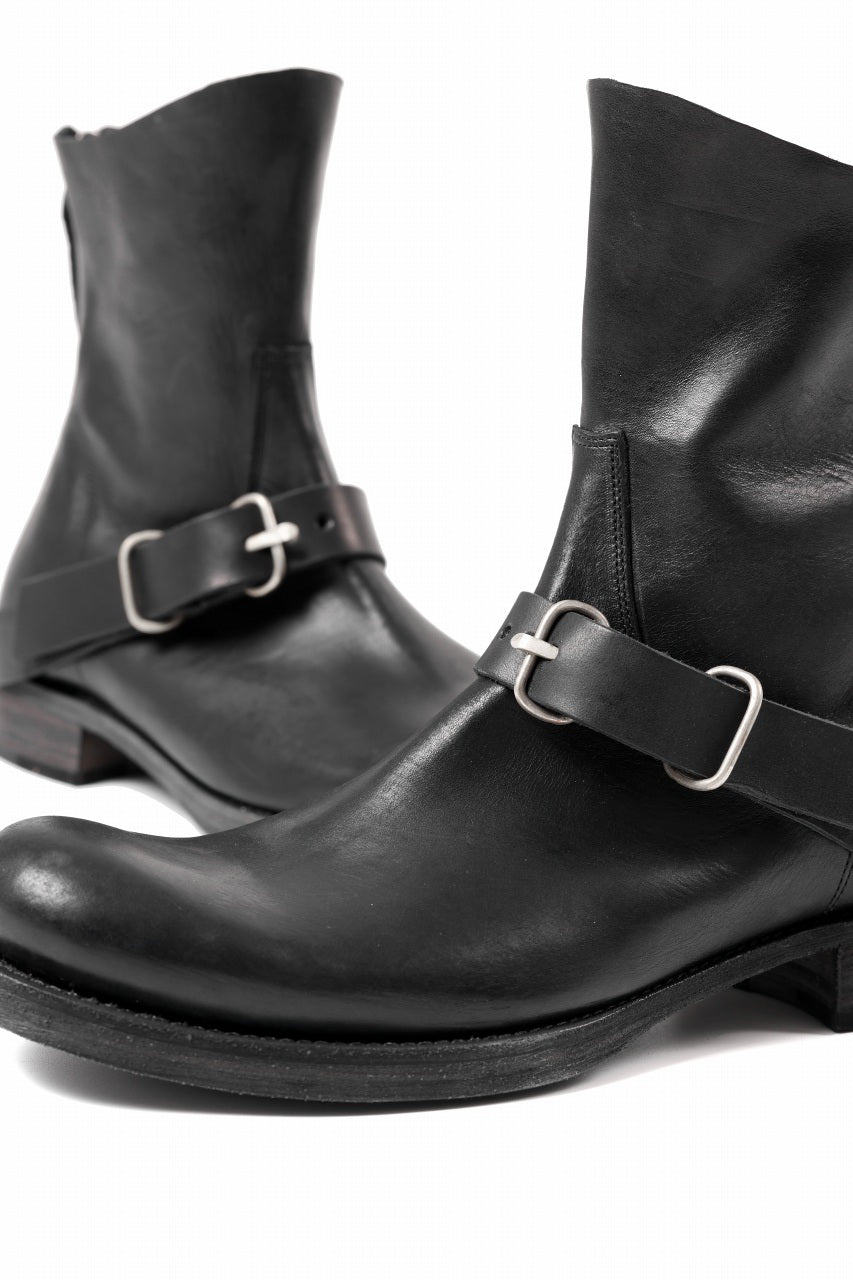 Load image into Gallery viewer, m.a+ goodyear buckle back zipper medium boots / S1C2Z/CUAV1,5 (BLACK)