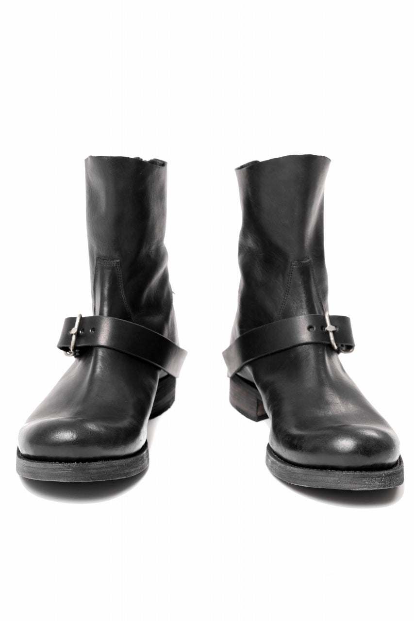 画像をギャラリービューアに読み込む, m.a+ goodyear buckle back zipper medium boots / S1C2Z/CUAV1,5 (BLACK)