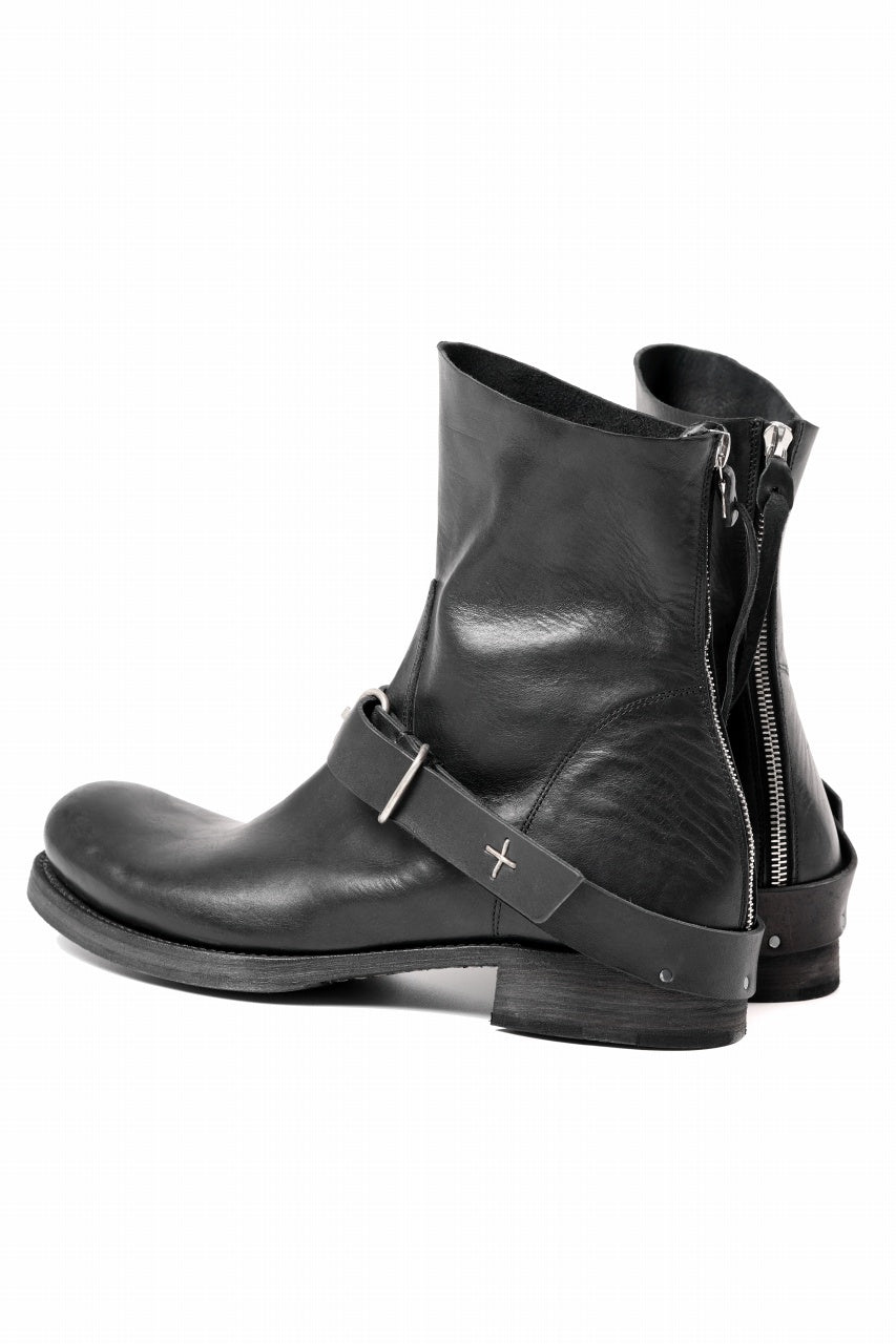 Load image into Gallery viewer, m.a+ goodyear buckle back zipper medium boots / S1C2Z/CUAV1,5 (BLACK)
