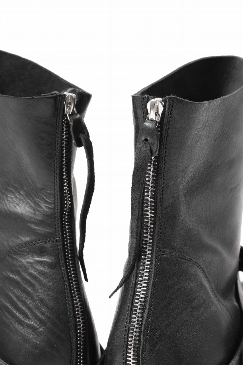 Load image into Gallery viewer, m.a+ goodyear buckle back zipper medium boots / S1C2Z/CUAV1,5 (BLACK)