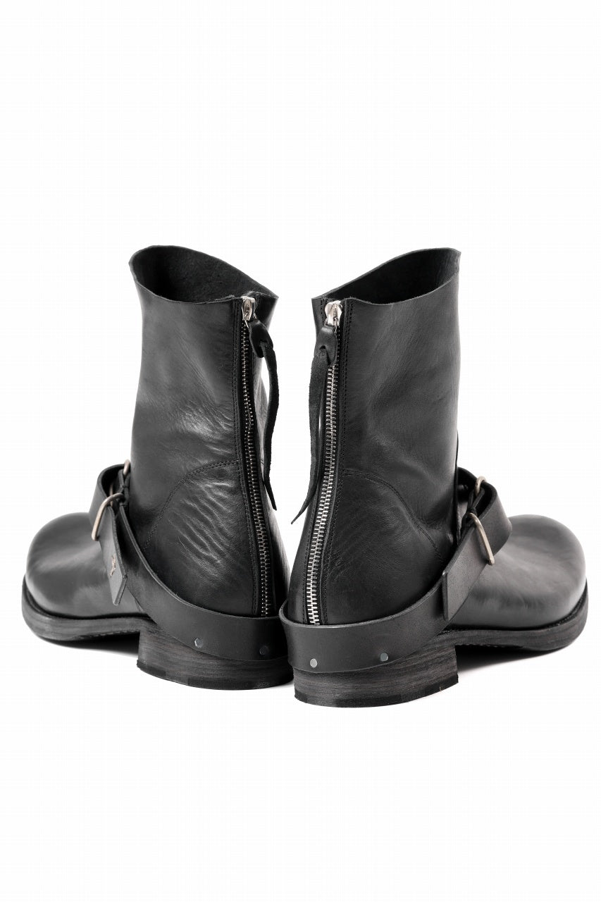 Load image into Gallery viewer, m.a+ goodyear buckle back zipper medium boots / S1C2Z/CUAV1,5 (BLACK)