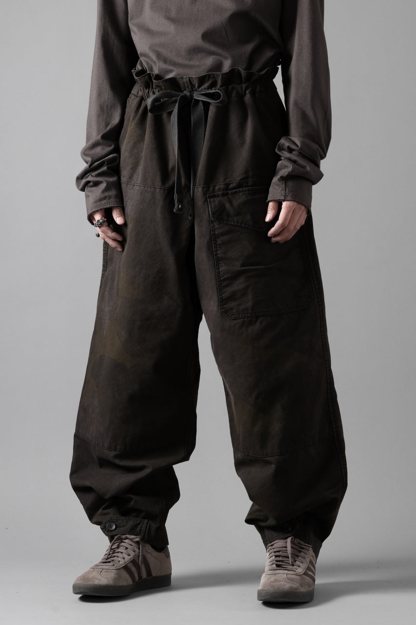 画像をギャラリービューアに読み込む, sus-sous limited trousers MK-0 / british military cotton (CAMOUFLAGE / sumi dyed)