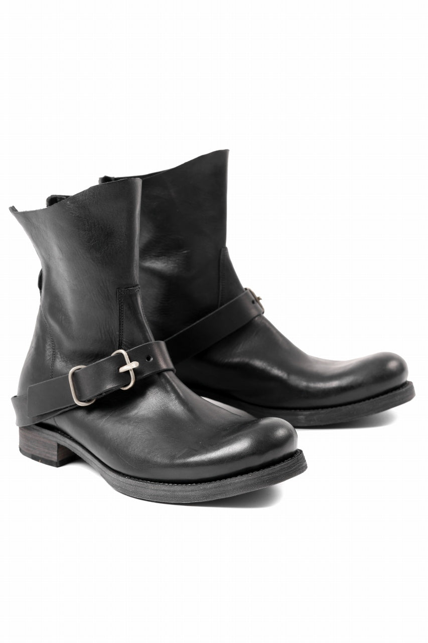 Load image into Gallery viewer, m.a+ goodyear buckle back zipper medium boots / S1C2Z/CUAV1,5 (BLACK)