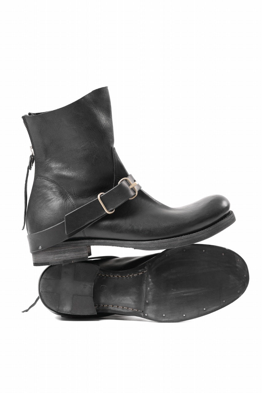 Load image into Gallery viewer, m.a+ goodyear buckle back zipper medium boots / S1C2Z/CUAV1,5 (BLACK)