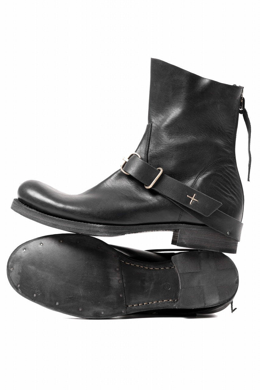 Load image into Gallery viewer, m.a+ goodyear buckle back zipper medium boots / S1C2Z/CUAV1,5 (BLACK)