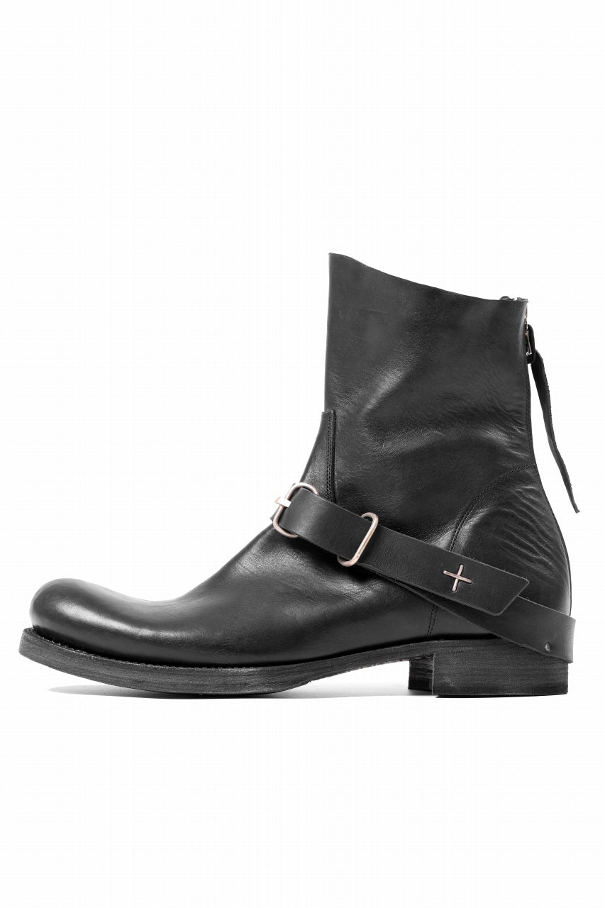 画像をギャラリービューアに読み込む, m.a+ goodyear buckle back zipper medium boots / S1C2Z/CUAV1,5 (BLACK)