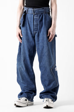 画像をギャラリービューアに読み込む, CHANGES REMAKE PAINTER DENIM PANTS with APRON PARTS (INDIGO #B)