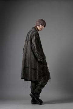 画像をギャラリービューアに読み込む, KLASICA BIRD - Rt  CUT OFF PRIMAL SHORT COAT / IRREGULAR STRIPED ROUGH TWEED (MOCHA)