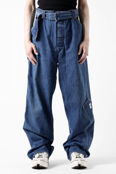 画像をギャラリービューアに読み込む, CHANGES REMAKE PAINTER DENIM PANTS with APRON PARTS (INDIGO #B)