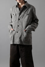 画像をギャラリービューアに読み込む, sus-sous germany work jacket / cotton linen herringbone (sumi)