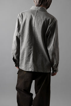 画像をギャラリービューアに読み込む, sus-sous germany work jacket / cotton linen herringbone (sumi)