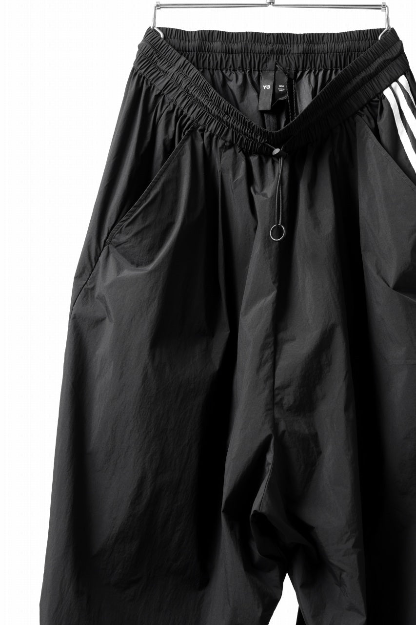 画像をギャラリービューアに読み込む, Y-3 Yohji Yamamoto THREE STRIPES SUPER WIDE PANTS / SILKY NYLON (BLACK)