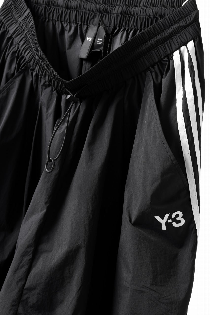 画像をギャラリービューアに読み込む, Y-3 Yohji Yamamoto THREE STRIPES SUPER WIDE PANTS / SILKY NYLON (BLACK)
