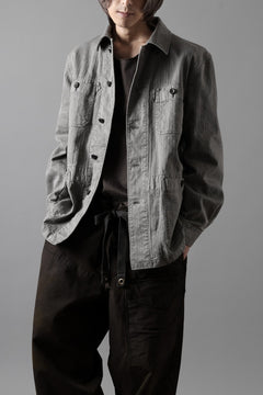 画像をギャラリービューアに読み込む, sus-sous germany work jacket / cotton linen herringbone (sumi)