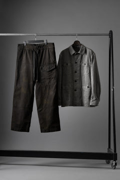 画像をギャラリービューアに読み込む, sus-sous germany work jacket / cotton linen herringbone (sumi)