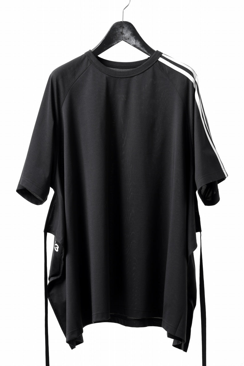 画像をギャラリービューアに読み込む, Y-3 Yohji Yamamoto SAIL CLOSURE SHORT SLEEVE TEE (BLACK)