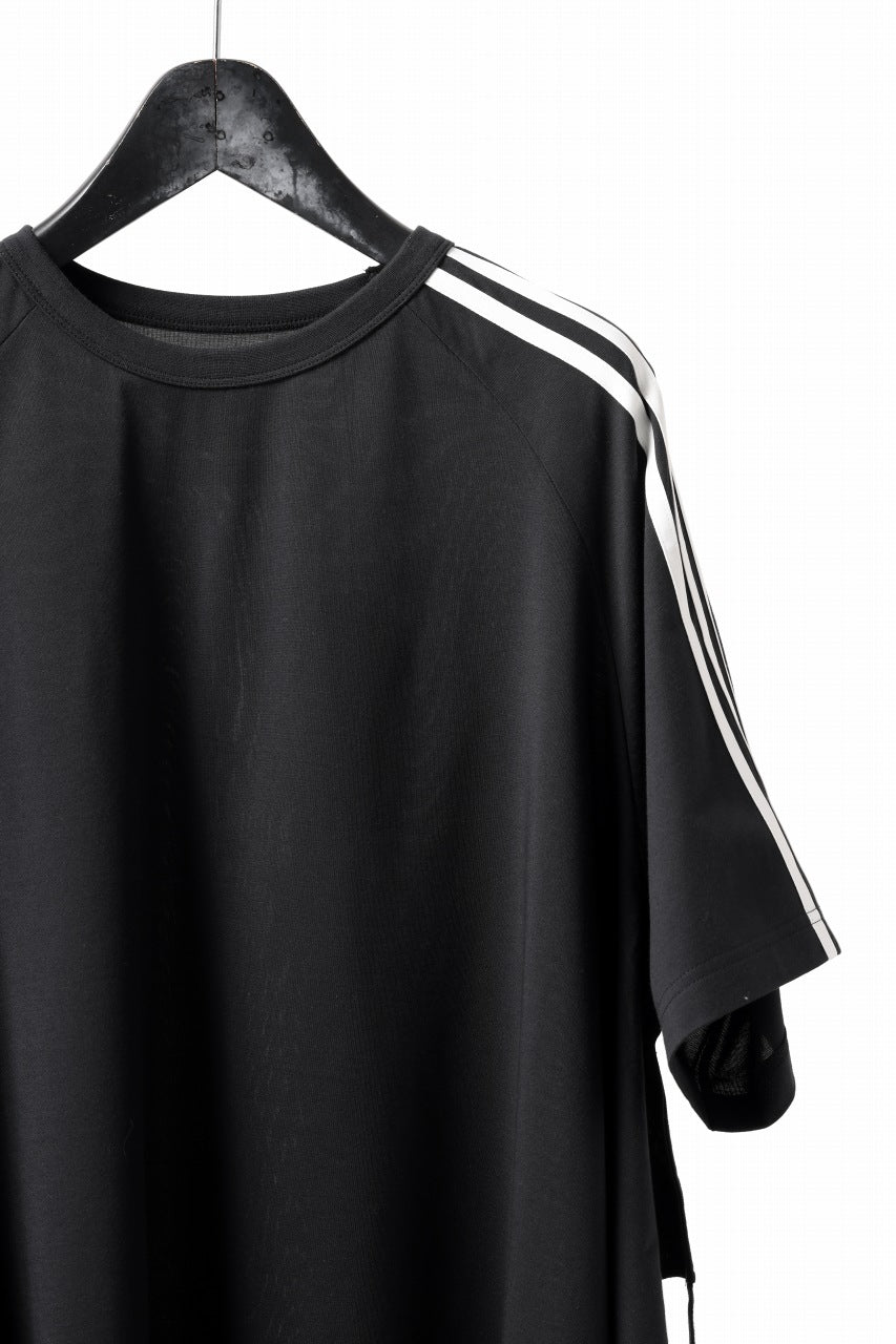 画像をギャラリービューアに読み込む, Y-3 Yohji Yamamoto SAIL CLOSURE SHORT SLEEVE TEE (BLACK)