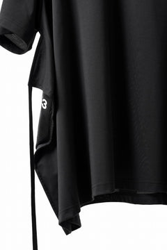画像をギャラリービューアに読み込む, Y-3 Yohji Yamamoto SAIL CLOSURE SHORT SLEEVE TEE (BLACK)