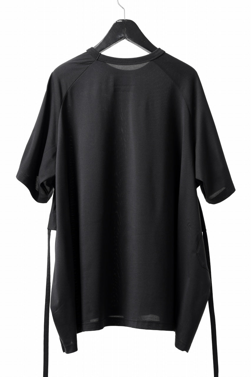 画像をギャラリービューアに読み込む, Y-3 Yohji Yamamoto SAIL CLOSURE SHORT SLEEVE TEE (BLACK)