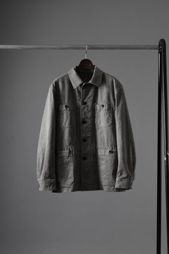 画像をギャラリービューアに読み込む, sus-sous germany work jacket / cotton linen herringbone (sumi)