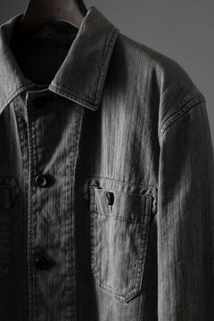 画像をギャラリービューアに読み込む, sus-sous germany work jacket / cotton linen herringbone (sumi)