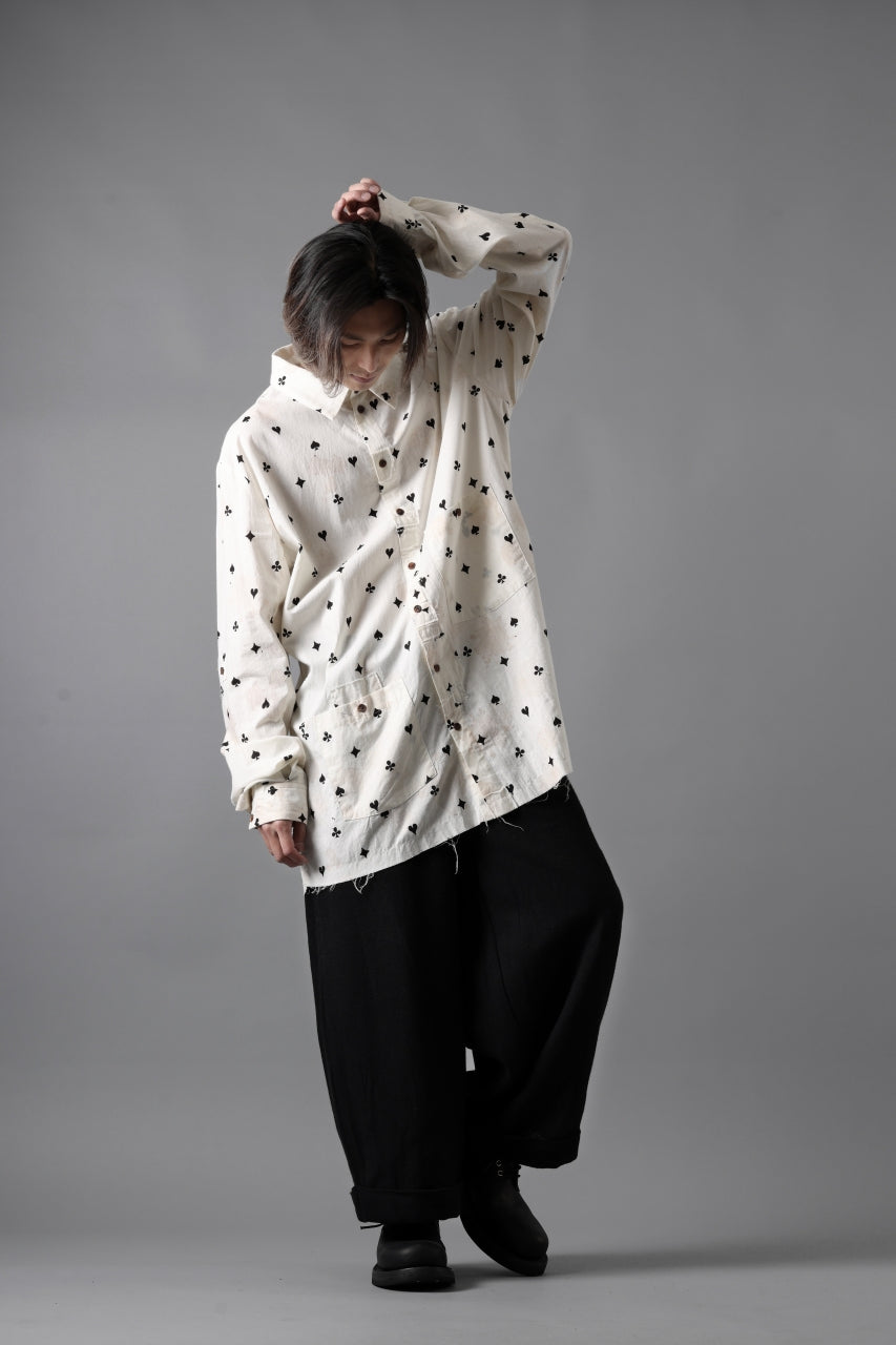 画像をギャラリービューアに読み込む, Aleksandr Manamis Mended Shirt / Tea Stain Dyed Cotton Gauze (QUATRE)