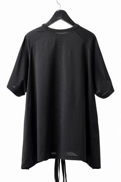 画像をギャラリービューアに読み込む, Y-3 Yohji Yamamoto SAIL CLOSURE SHORT SLEEVE TEE (BLACK)