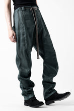 画像をギャラリービューアに読み込む, A.F ARTEFACT CURVED LONG PANTS / LINEN TWILL (GREEN)