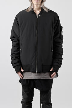 画像をギャラリービューアに読み込む, thom/krom MA-1 JACKET / ELASTIC NYLON + WARM PADDED (BLACK)