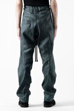 画像をギャラリービューアに読み込む, A.F ARTEFACT CURVED LONG PANTS / LINEN TWILL (GREEN)