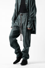 画像をギャラリービューアに読み込む, A.F ARTEFACT CURVED LONG PANTS / LINEN TWILL (GREEN)