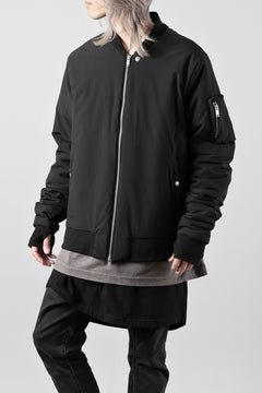 画像をギャラリービューアに読み込む, thom/krom MA-1 JACKET / ELASTIC NYLON + WARM PADDED (BLACK)