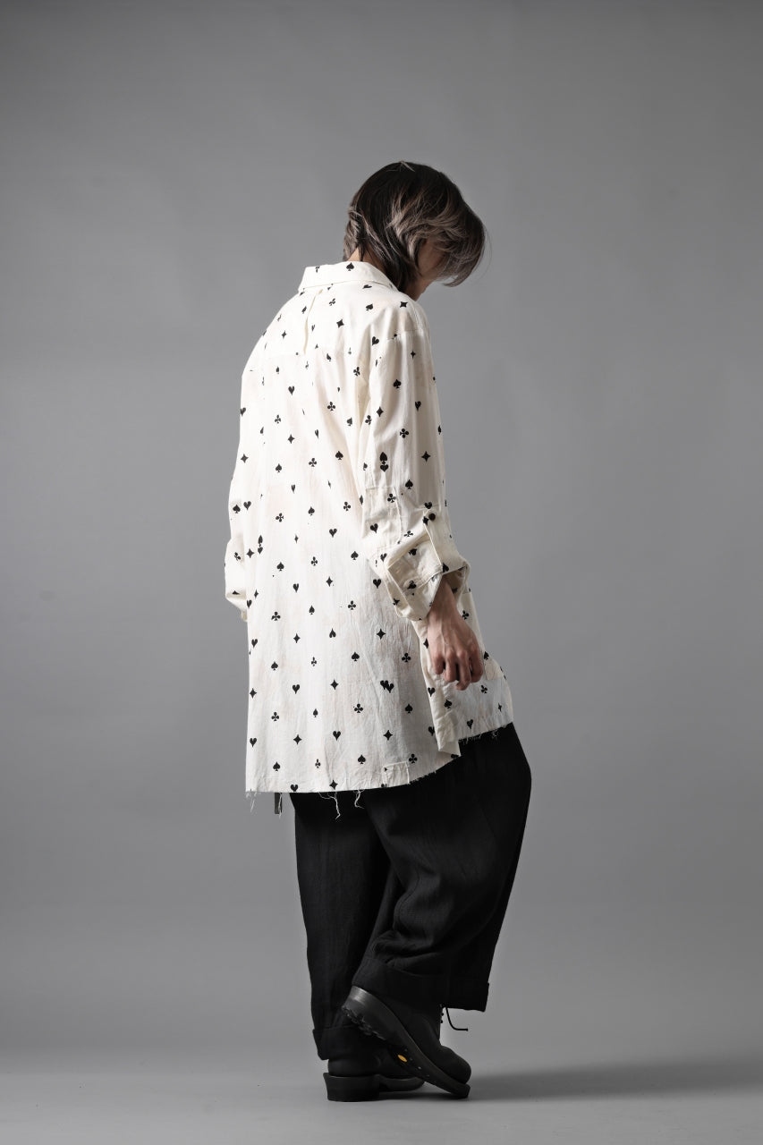 画像をギャラリービューアに読み込む, Aleksandr Manamis Mended Shirt / Tea Stain Dyed Cotton Gauze (QUATRE)