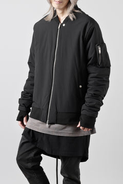 画像をギャラリービューアに読み込む, thom/krom MA-1 JACKET / ELASTIC NYLON + WARM PADDED (BLACK)