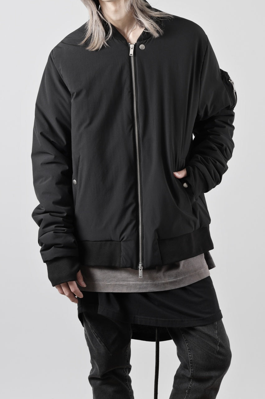 画像をギャラリービューアに読み込む, thom/krom MA-1 JACKET / ELASTIC NYLON + WARM PADDED (BLACK)