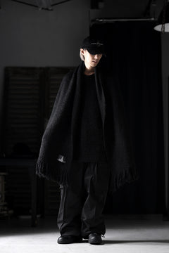 画像をギャラリービューアに読み込む, th products Inflated Scarf / 1/4.5 kasuri loop knit (black)