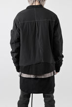 画像をギャラリービューアに読み込む, thom/krom MA-1 JACKET / ELASTIC NYLON + WARM PADDED (BLACK)